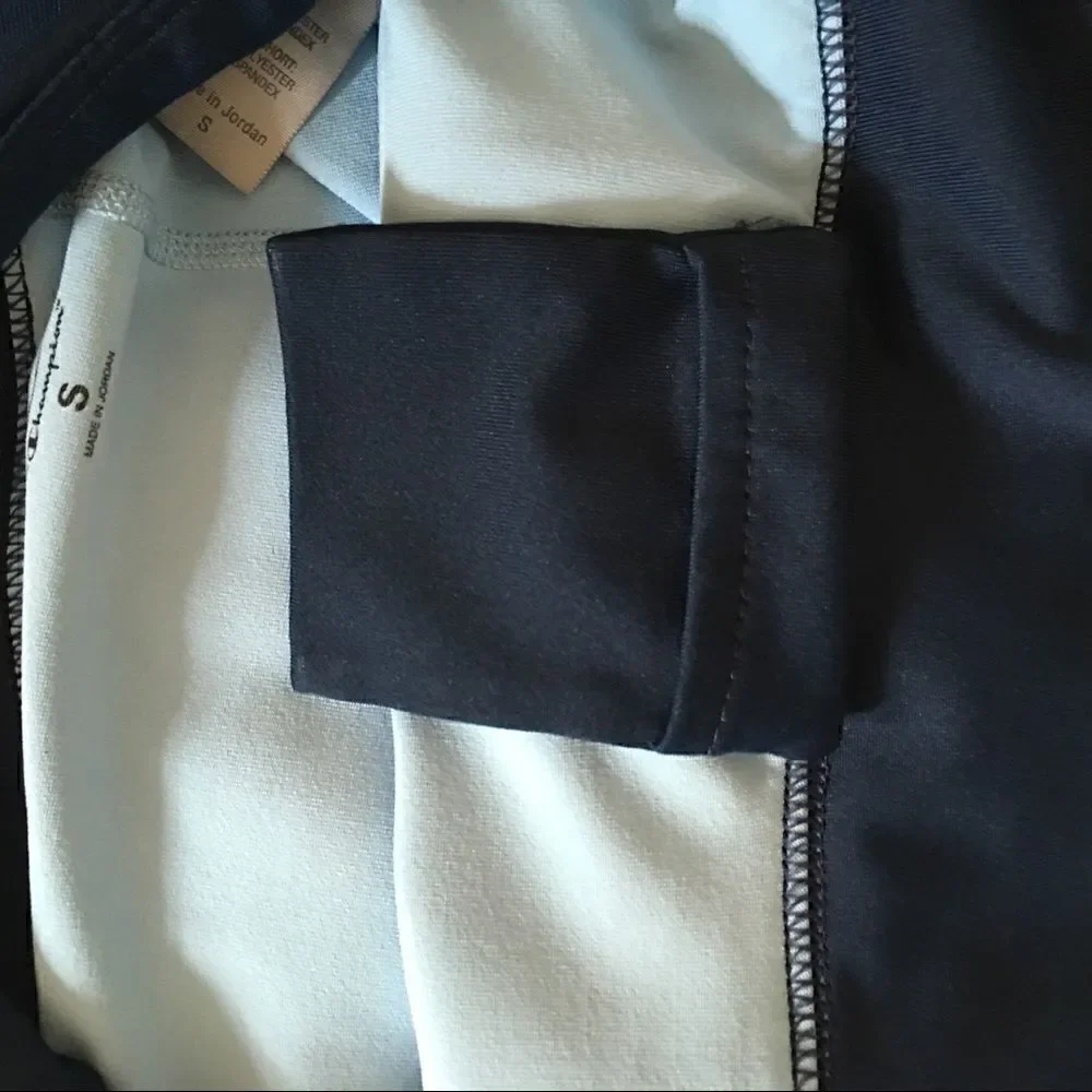 Champion thigh zip slit active shorts under skirt